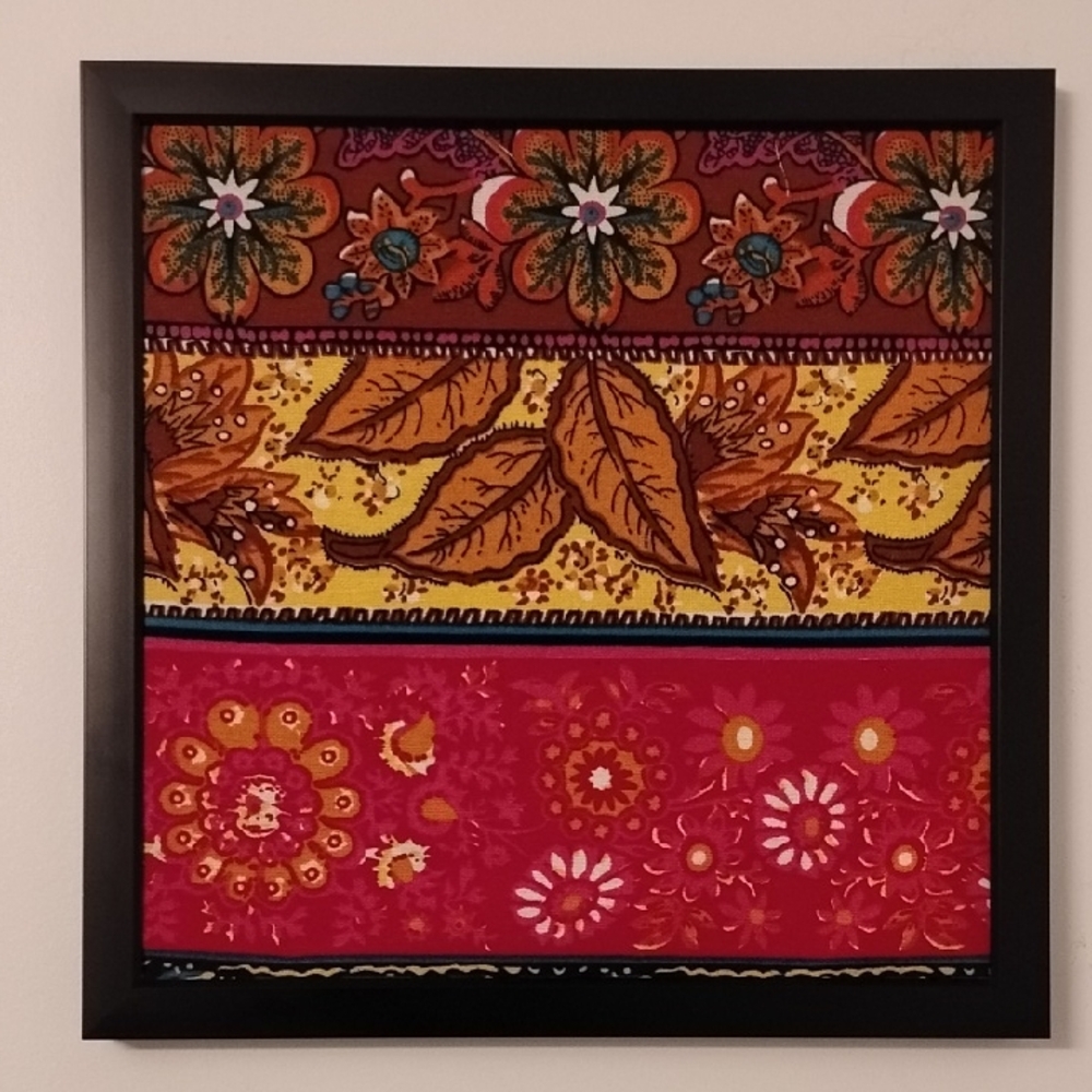 Hand Crafted Vibrant Floral and Leaf Wall Art